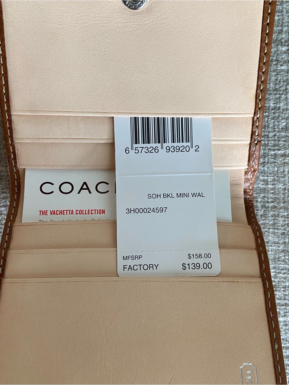 Y2K COACH Soho Bag NWOT & NWT Wallet F10192 White Saddle Brown - Picture 8 of 13